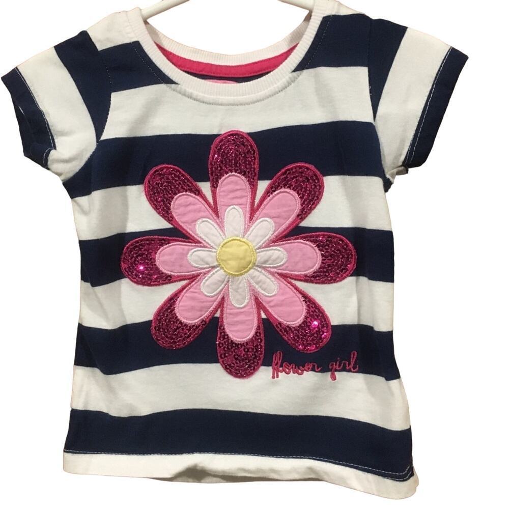 Minoti Flower Short Sleeve Tee sz 9 months